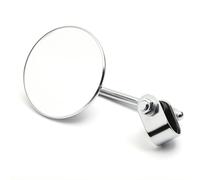 Rétroviseur personnalisé rond chromé 10,2 cm - Bras court avec pince de guidon