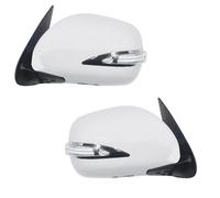 RéTroviseur Porte Complet Pour Toyota Pour Hiace 200 2005-2015 Électrique Réflecteur Rétroviseur Assemblage Auto Côté Extérieur Avec Lumière Led RéTroviseur ExtéRieur(A pair White)