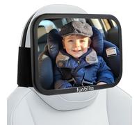 Rétroviseur Pour Bébé à Appui-Tête Fixe,Compatible Avec Les Rétroviseurs Tesla et d'autres Véhicules,Vue Large et Claire à 360°,Large Sangle de Fixation élastique En Silicone,Installation Rapide
