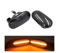 rétroviseur Pour Mitsubishi Pour Pajero Pour Lancer Pour Mirage Feu position latéral LED lentille claire fumée Feux clignotant latéraux ambrés(Smoked Normal Amber)