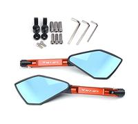 Rétroviseur Pour MT-07 MT072014 2015 2016 2017 2018 2019 2020 Accessoires De Moto Universels CNC Aluminium Bleu Lentille Rétroviseur Latéral(Orange Big-Mirror)