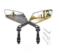 Rétroviseur Pour Réflecteur De Vélo Électrique, Clair À Large Portée, Gauche Droit, Réglage La Rotation 360 Degrés Rétroviseurs de moto(Black pair)