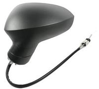 TYC Rétroviseur extérieur 331-0060 pour Seat Ibiza V à partir de 2008 Réglage à câble Noir Gauche