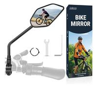 Rétroviseur pour Vélo Électrique Droit HD Rotatif à 360° et Pliable, Surface de Miroir Extra Large, Verre Véritable Résistant