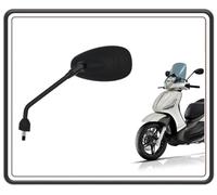Rétroviseur rétroviseur noir côté gauche pour Piaggio Beverly 125 jusqu'en 2015 - Beverly 300 de 2010 à 2020 - Piaggio Beverly 350 de 2012 à 2021 d'origine.