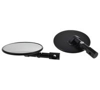 Rétroviseur Rond Ajustable pour Guidon - Noir | Côtés gauche & droit; bras rabattable; verre diamètre 94, tête diamètre 99,5, tige 65 millimètres, perçage M6, homologué E