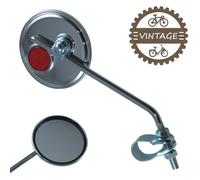 RETROVISEUR ROND D75 L190 CHROME VELO VILLE FIXIE VTT VINTAGE ROUTE FIXATION GAUCHE DROIT