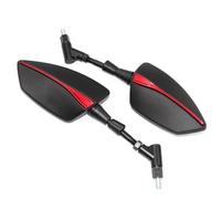 rétroviseur rotatif Pour YAM&AHA XMAX300, XMAX400, XM&AX, X-MAX, XM&AX 125, XMAX250, XM&AX 300, 400, 8mm 10mm Rétroviseurs latéraux universels pour moto et scooter (Color : No Logo Red)