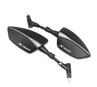 rétroviseur rotatif Pour YAM&AHA XMAX300, XMAX400, XM&AX, X-MAX, XM&AX 125, XMAX250, XM&AX 300, 400, 8mm 10mm Rétroviseurs latéraux universels pour moto et scooter (Color : Silver)