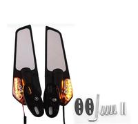 Rétroviseur Rotatif réglable pour Moto rétroviseur latéral pivotant pour Kawasaki pour Ninja 250 300 400 650 H2 H4(L with Light)