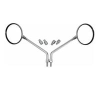Retroviseur scoot replay rond 103mm chrome diam 8 + 2 reducteurs m10 (paire)