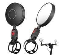 Retroviseur Trotinette Electrique, Rétroviseur Trottinette électrique, 360 Degrés Réglable Pivotant Grand Angle Universel Scooter électrique Robuste Pratique Sécuritaire Facile à Installer