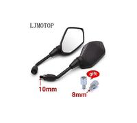 Rétroviseur universel 10 mm en fibre de carbone pour moto, style course/sport, compatible Honda CBR1100xx