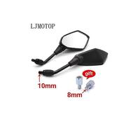 Rétroviseur universel 10 mm pour moto (noir), style course/sport, compatible Honda CBR1100XX ST1300