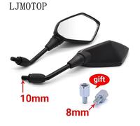 Rétroviseur universel 10 mm pour moto, style course et sport, compatible Yamaha MT10, FZ 07 09, FZ6