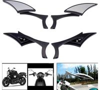 Rétroviseur Universel Aluminium Lame Légale Rétroviseurs Latéraux Moto Noirs