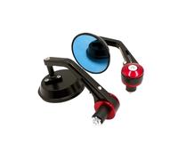 Rétroviseur Universel Rond Incurvé Noir pour Moto pour Harley Street 750 500 XG750 XG500 2015-2020, 22 Mm, Verre Bleu Retroviseurs guidons