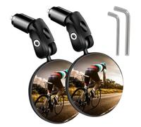 Rétroviseur vélo, Miroir de Guidon Rotatif, Miroir de Vélo de Guidon, Réglable 360 Rotatif Rétroviseur vélo Universelle, Compatible à Tout Type de Guidon Ø18 mm à Ø22mm,HD Convex Retroviseur Velo,2Pcs