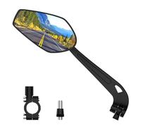 Rétroviseur Vélo pour Gauche, Rétroviseur vélo électrique pour guidon 22 à 25 mm, HD rotatif à 360° et pliable, Rétroviseur de vélo pour scooter électrique