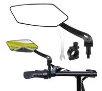 Retroviseur Velo, Rétroviseur Vélo pour Trotinette Electrique, Velo Electrique, Voiture Bebe, Réglable 360° Miroir Retroviseur