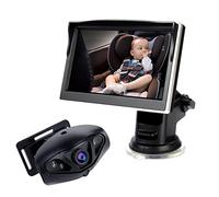 RéTroviseur Voiture BéBé, 5 IN 1080P Caméra Voiture Bébé Siège Arrière avec Vision Nocturne, Miroir Voiture BéBé Pour SéCurité SièGes ArrièRe, Miroirs Auto BéBéS Avez Rotation 360° Large vue