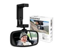 Retroviseur Voiture Bebe, Miroir Bebe Voiture avec Réglage Sur 360, Fabriqué en ABS, Miroirs Auto Bébés avec Pince à Ressort pour la Plupart Des Voitures Familiales