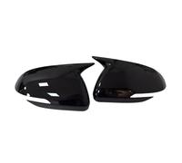 Retroviseurs Coque Coque De Rétroviseur Extérieur Pour Kia Pour Rio 2018-2023 Autocollant Aspect Carbone Pour Rétroviseur Latéral, Aileron, Garniture De Porte Lateraux Boîtiers(Noir brillant,2)