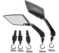 Retroviseurs Couple Miroir Moto Scooter Custom Carbon A-Pro Adaptateur