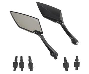 Retroviseurs Couple Miroir Moto Scooter Custom Noir A-Pro Adaptateur