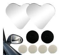 Rétroviseurs d'angle mort - Kit de rétroviseurs doubles convexes, extension de grand angle, installation à décoller et à coller, conception compacte d'assistance à la sécurité, verre réfléchissa