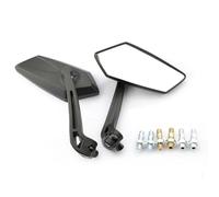 Rétroviseurs De Guidon De Moto Rétroviseurs Latéraux Universels pour Moto ADV, 1 Paire, Angle Réglable, Accessoires De Moto(Black of Clear Glass)