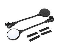 Rétroviseurs de Guidon Rétroviseur de Vélo Grand Angle Réglable Antichoc pour Vélo de Route de Montagne Moto Électrique Ajustement Universel Noir ABS Aluminium 15,2 x 3,5 pouces