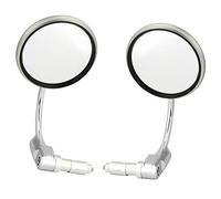 Rétroviseurs de Moto, 1 Paire de rétroviseurs latéraux réfléchissants de Moto en Acier Inoxydable Vintage, rétroviseur Rotatif à 360 degrés pour Moto avec Barre de 7/8 '' (22 mm)