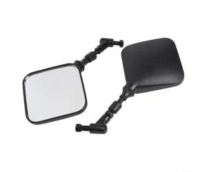 Rétroviseurs de moto 10 mm pour une conduite sûre | Support à vis de 10 mm, convient pour guidon Suzuki, améliore la visibilité arrière, coque en ABS noir