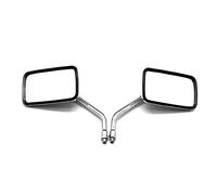 Rétroviseurs de moto 2 Pièces Universel Rétro Rectangulaire En Métal Moto Miroir Scooter Côté Miroir Chrome 10mm Pour H&ONDA