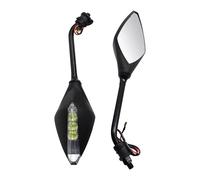 Rétroviseurs De Moto Avec Clignotant LED 10mm pour Rétroviseurs Latéraux(Blue)
