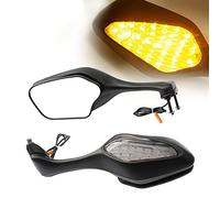 Rétroviseurs De Moto avec Clignotant pour Honda CBR1000RR CBR 1000 RR 2008-2016 Rétroviseur avec Clignotant (Color : Black A)