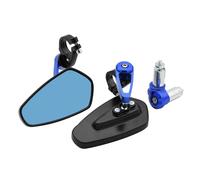 Rétroviseurs De Moto CNC 7/8" 22 Mm pour Guidon De Scooter pour sur-Ron Light Bee S & X Miroir réglable(Blu)