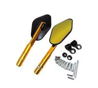 Rétroviseurs de Moto Guidon Miroir De Recul En Aluminium CNC, Accessoires De Modification De Moto Et Scooter(Yellow)