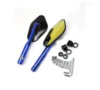 Rétroviseurs de Moto Guidon Miroir De Recul En Aluminium CNC, Accessoires De Modification De Moto Et Scooter(Blue)