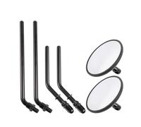 Rétroviseurs de Moto Guidon Rétroviseurs Latéraux Ronds Universels Pour Motos, Convient Pour Harley Cruiser Chopper Bobber De 4 Pouces, 8mm 10mm(Black)