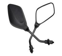 Rétroviseurs de moto Paire de rétroviseurs noirs pour moto et scooter, filetage droit de 8 mm, pour quad GY6 50cc, 125cc, 150cc Rétroviseurs de guidon