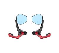 Rétroviseurs de moto Pour CFMOTO 800NK Accessoires 800 NK 2023 Motorradlenker Rückspiegel Lenkerschutz Kunststoff Motorrad Spiegel(Red)