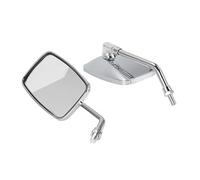 Rétroviseurs De Moto Rectangulaires Chromés Universels, Filetage 10 Mm, pour Scooter Et Vélo Électrique