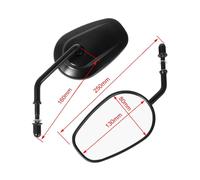 Rétroviseurs De Moto Rétroviseurs Harley Rétroviseurs Haut De Gamme Entièrement En Métal Compatibles Avec Les Rétroviseurs Harley 883 (Galvanoplastie)
