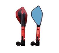 Rétroviseurs De Moto Universels En Aluminium, 8mm 10mm, For Scooter, Vélo Électrique, Café Racer, Rétro Réglables(Red)