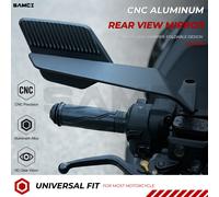Rétroviseurs de moto universels en aluminium CNC pliables HD pour YAMAHA NMAX155 Nmax V3 2015-2026 2025 Black