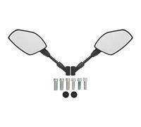 Rétroviseurs de moto universels en verre avec extrémité de barre, support de guidon flexible éliminant les angles morts pour la plupart des motos, VTT, vélos hors route, boîtier