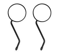 Rétroviseurs de moto universels noirs, filetage de 10 mm, rétroviseurs rotatifs à 360 degrés réglables pour la plupart des motos, vélos de rue, boîtier en plastique, tige en fer,