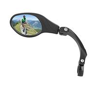 Rétroviseurs de Vélo, 1 pcs Rétroviseur de Vélo Rétroviseur de Guidon Réglable Rétroviseur rotatif 360 ° pour 22.2mm Guidon de vélo pour VTT Vélo Électrique Moto（Gauche）